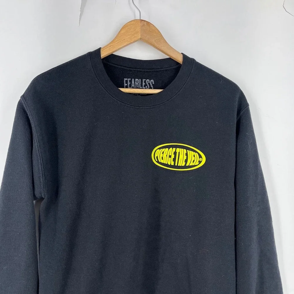 Pierce The Veil Crewneck Sweatshirt Fearless Records Band Merch Mens Size M - Picture 3 of 13